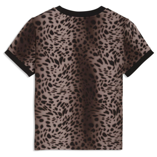 Puma Γυναικεία κοντομάνικη μπλούζα Essentials Graphics Leo Luxe Bedazzled Slim Tee